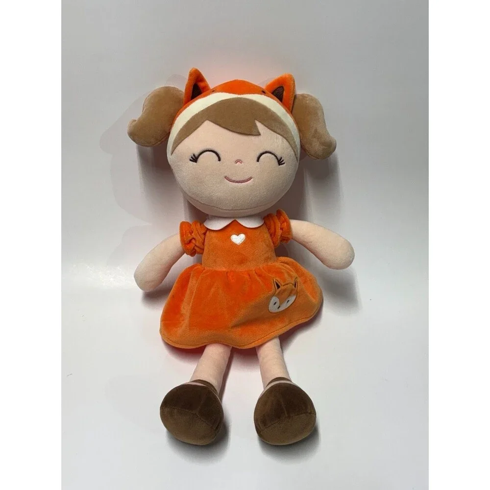 Gloveleya Fox Girl Plush Doll Orange Woodland Stuffed Animal 16